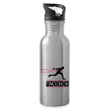 running runner winning 2c I - Trinkflasche mit integriertem Trinkhalm - Lightsilver - Rechts