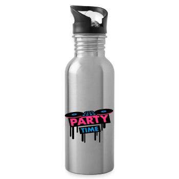 Party Time DJ Pult - Trinkflasche mit integriertem Trinkhalm - Lightsilver - Rechts
