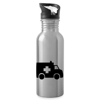 ambulance - Gourde avec paille intégrée - argent clair - Droite