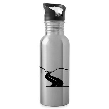 road_street_f1 - Water bottle with straw - silver - Right