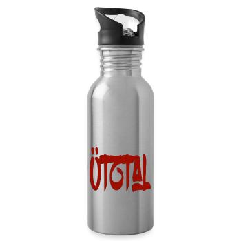 Ötztal - Tirol - Trinkflasche mit integriertem Trinkhalm - Lightsilver - Rechts