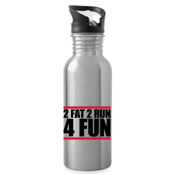 Balken 2 Fat - Trinkflasche mit integriertem Trinkhalm - Lightsilver - Rechts