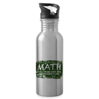 Math It's All Fun And Games Until Someone Divides - Water bottle with straw - silver - Right