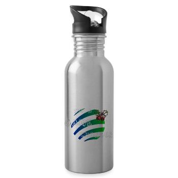 Game changer - verändere den Ausgang - Trinkflasche mit integriertem Trinkhalm - Lightsilver - Rechts