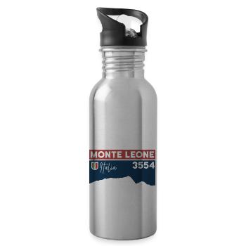 Monte Leone altitude alpine tour ascent Dolomites - Water bottle with straw - silver - Right