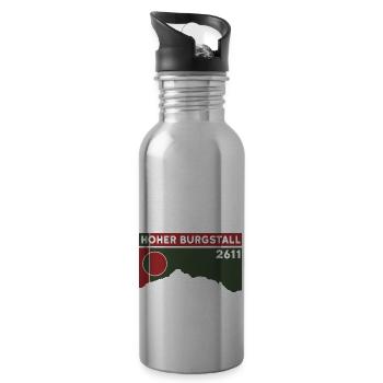 Hoher Burgstall Bergtour Klettersteig Stubaital - Trinkflasche mit integriertem Trinkhalm - Lightsilver - Rechts