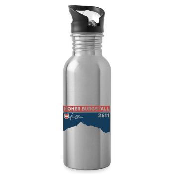 Hoher Burgstall Bergtour Klettersteig Stubaital - Trinkflasche mit integriertem Trinkhalm - Lightsilver - Rechts