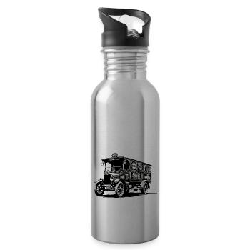 Bierlaster | Bier-Kutscher - Trinkflasche mit integriertem Trinkhalm - Lightsilver - Rechts
