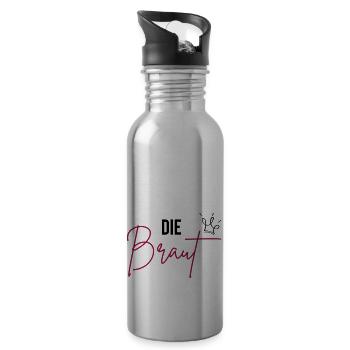 die braut - Trinkflasche mit integriertem Trinkhalm - Lightsilver - Rechts
