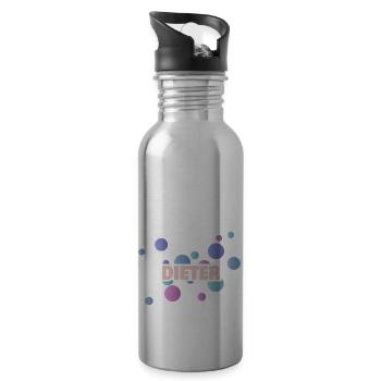 Dieter - Trinkflasche mit integriertem Trinkhalm - Lightsilver - Rechts
