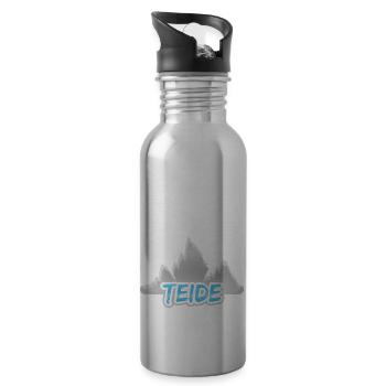 Mount Teide - Water bottle with straw - silver - Right