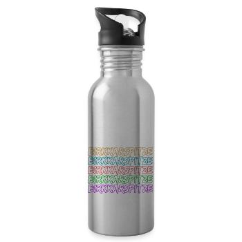 Escalade de la Birkkarspitze - Gourde avec paille intégrée - argent clair - Droite