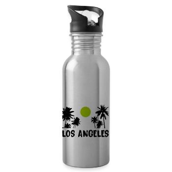 los angeles - Trinkflasche mit integriertem Trinkhalm - Lightsilver - Rechts