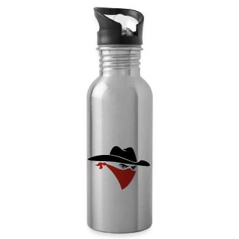 Cowboy - Trinkflasche mit integriertem Trinkhalm - Lightsilver - Rechts