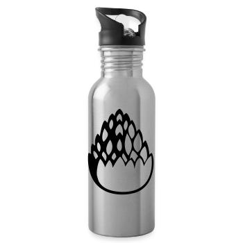 zirbel2 - Trinkflasche mit integriertem Trinkhalm - Lightsilver - Rechts
