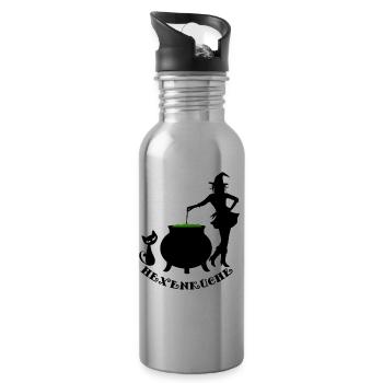 Hexenküche - Trinkflasche mit integriertem Trinkhalm - Lightsilver - Rechts