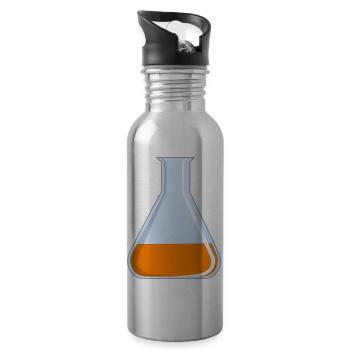 reagenzglas flask tube experiment chemistry chemie - Trinkflasche mit integriertem Trinkhalm - Lightsilver - Rechts