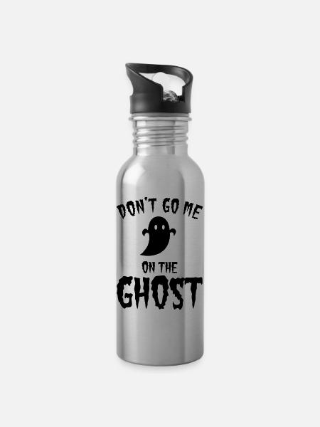 Denglisch Jutebeutel - Trinkflasche mit integriertem Trinkhalm - Lightsilver