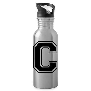 c - Trinkflasche mit integriertem Trinkhalm - Lightsilver - Rechts