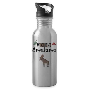 elk - Water bottle with straw - silver - Right
