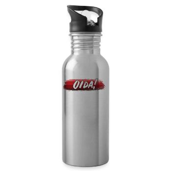 OIDA! - Trinkflasche mit integriertem Trinkhalm - Lightsilver - Rechts