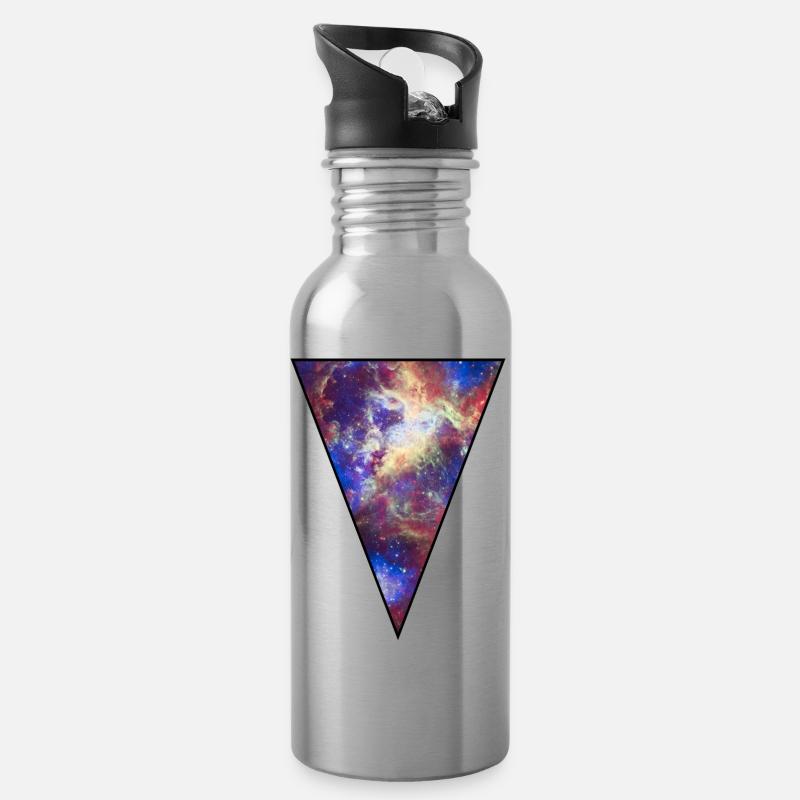 Galaxy - Space - Sterne - Cosmic - Kunst - - Trinkflasche mit integriertem Trinkhalm - Lightsilver