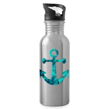 anchor - Water bottle with straw - silver - Right