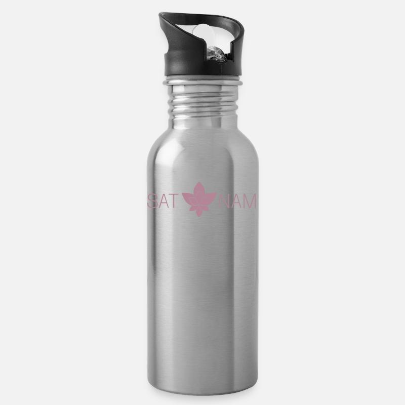 SAT NAM rosa - Trinkflasche mit integriertem Trinkhalm - Lightsilver