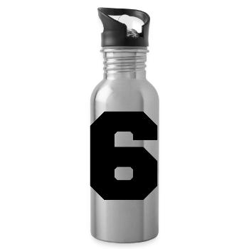 6 - Trinkflasche mit integriertem Trinkhalm - Lightsilver - Rechts