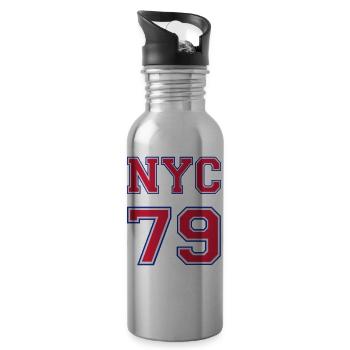 NYC 79 - Trinkflasche mit integriertem Trinkhalm - Lightsilver - Rechts