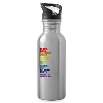 Science Human Rights Gift Droits des femmes - Gourde avec paille intégrée - argent clair - Droite