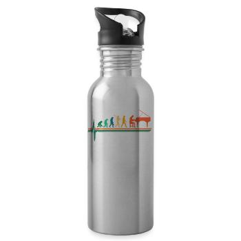 Klavier Evolution - Trinkflasche mit integriertem Trinkhalm - Lightsilver - Rechts