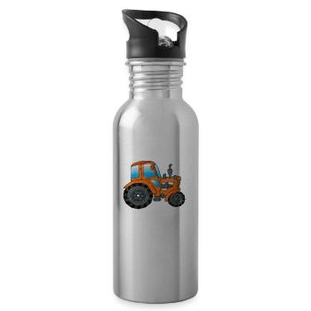 TRACTORS TRACTOR - Water bottle with straw - silver - Right