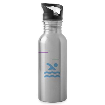 Genitiv Ins Wasser Weil Es Dativ Ist Grammatik - Trinkflasche mit integriertem Trinkhalm - Lightsilver - Rechts