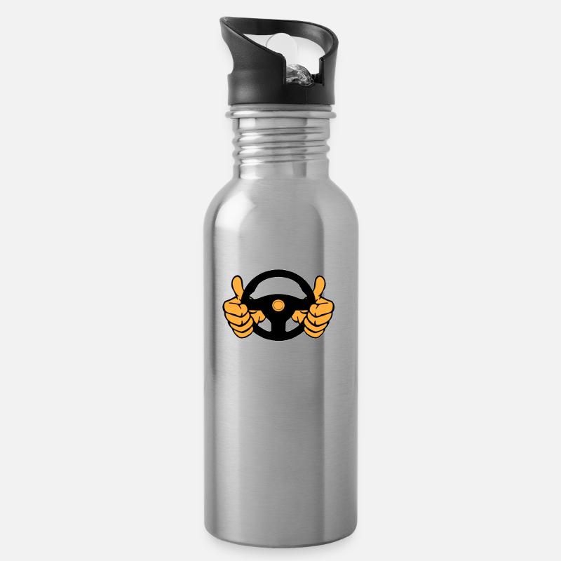 Bus driver Bus driver - Water bottle with straw - silver