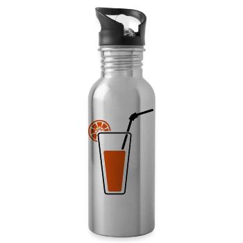 cocktail_002 - Trinkflasche mit integriertem Trinkhalm - Lightsilver - Rechts