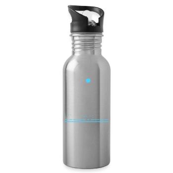 Volleyball beach volleyball sport - Water bottle with straw - silver - Right