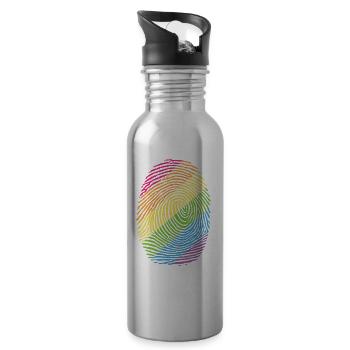 LGBTQ Mindset - Trinkflasche mit integriertem Trinkhalm - Lightsilver - Rechts