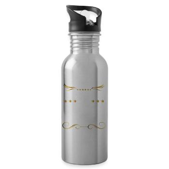 Wer Mich Nicht Mag Der Muss Halt An Sich Arbeiten - Trinkflasche mit integriertem Trinkhalm - Lightsilver - Rechts