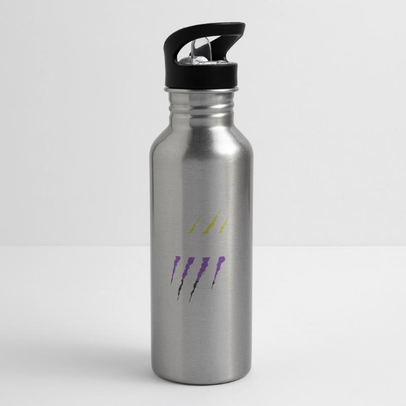 Non Binary Non-Gender Non-Binary Flag Gift Water bottle with straw