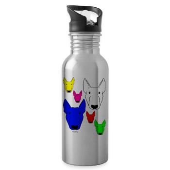 Bully Colours - Water bottle with straw - silver - Right