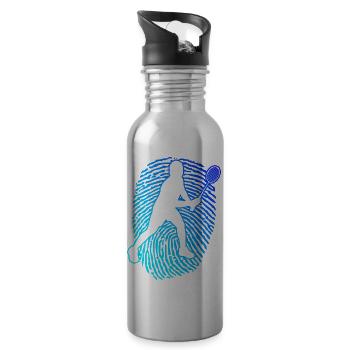 Badminton Badminton Player Squash Badminton - Water bottle with straw - silver - Right