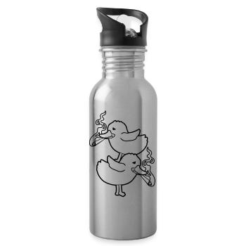 2 amis Weed Chicks - Gourde avec paille intégrée - argent clair - Droite