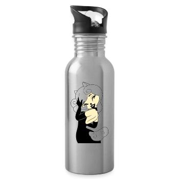 TShirt Perfect Mädchen Pferde Blonde Schwarzes Kleid 2022 - Trinkflasche mit integriertem Trinkhalm - Lightsilver - Rechts