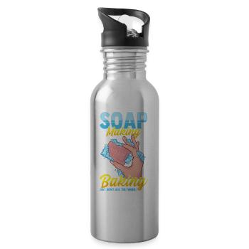 Soap Making Like Backing Don't Lick Finger Soap - Water bottle with straw - silver - Right