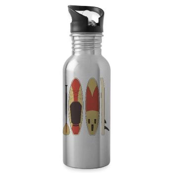 Standup-Paddling - Trinkflasche mit integriertem Trinkhalm - Lightsilver - Rechts