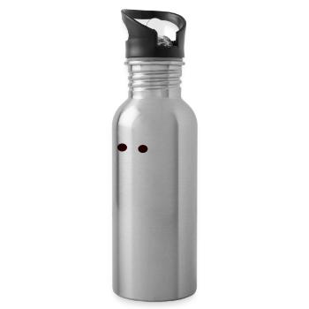 Lustige Katzensprüche Geschenke für Katzenliebhaber - Trinkflasche mit integriertem Trinkhalm - Lightsilver - Rechts