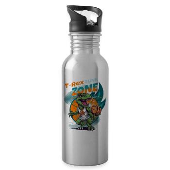 Basketball Dinosaure T-Rex Animal Player Cartoon - Gourde avec paille intégrée - argent clair - Droite