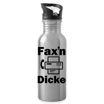 FAX'N DICKE ALTES FAXGERÄT - Trinkflasche mit integriertem Trinkhalm - Lightsilver - Rechts
