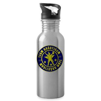 Team Groom Wedding - Water bottle with straw - silver - Right